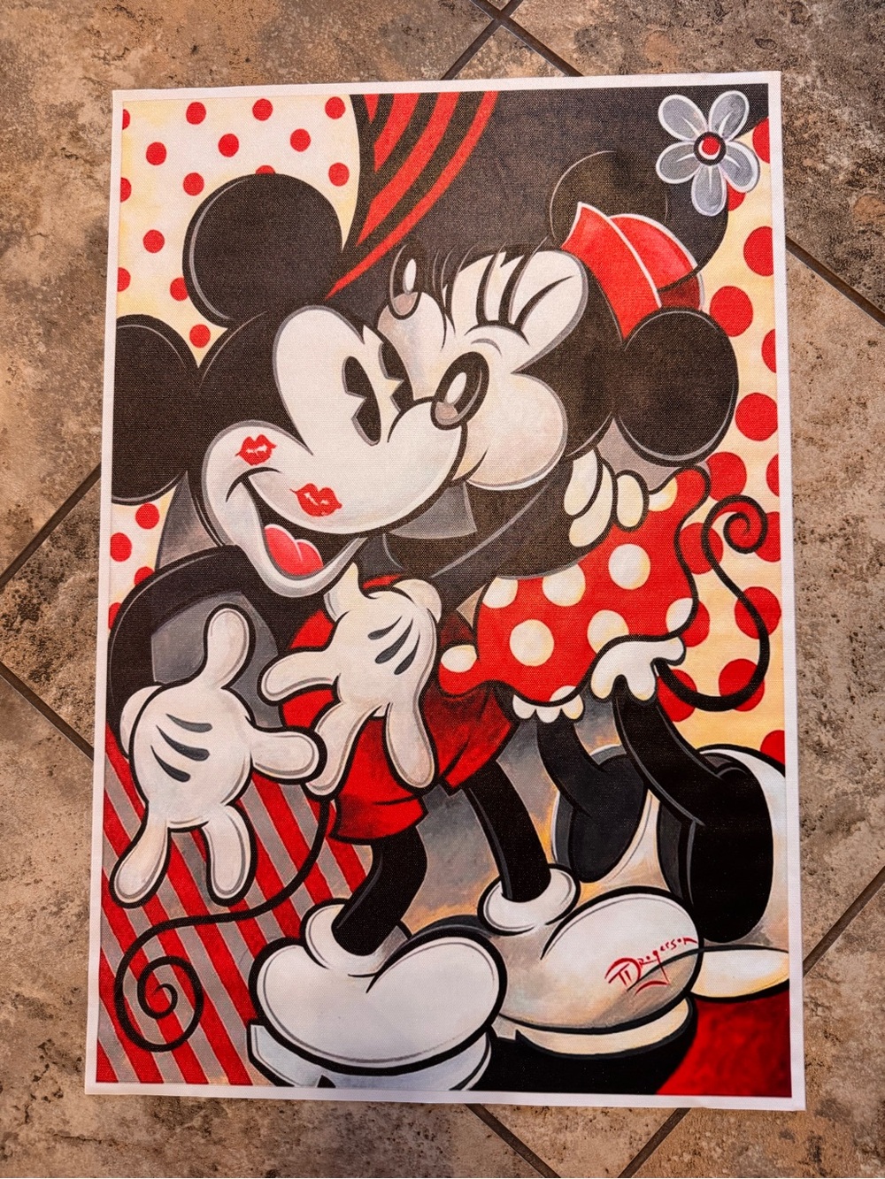 Hugs and Kisses acclaimed Disney Fine Artist Tim Rogerson Canvas Reprint 24x16